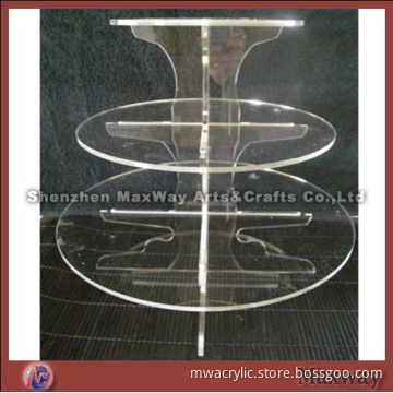 Crystal 3 tier dismountable perspex birthday cupcake stand